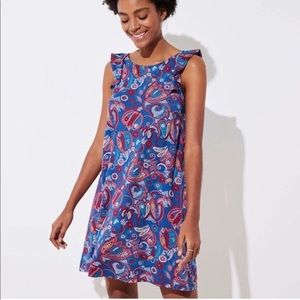 LOFT SP/Small Petite Flutter Paisley Swing Dress